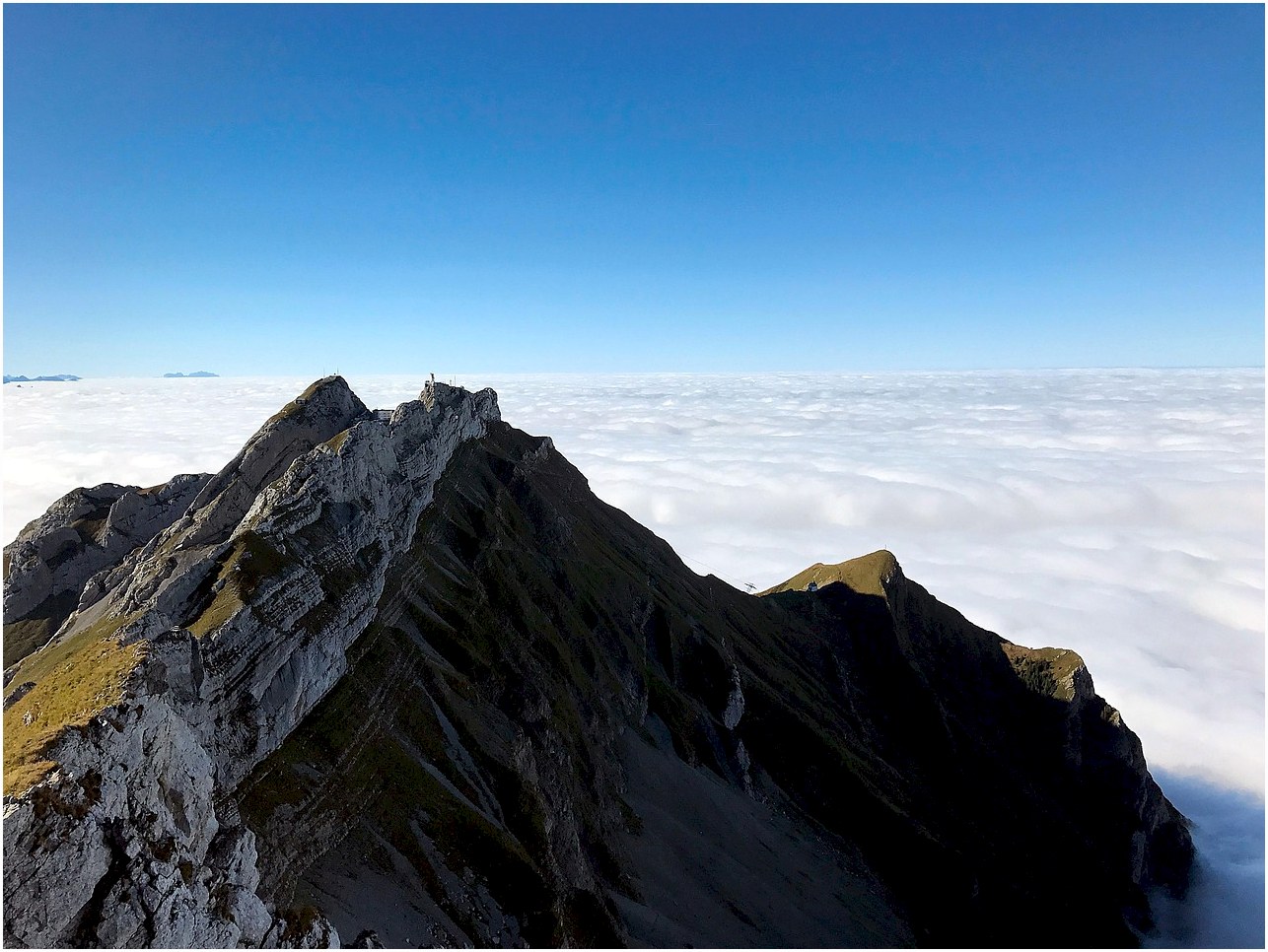 sea of fog, mountains, nature, summit, ridge, heaven, pilate