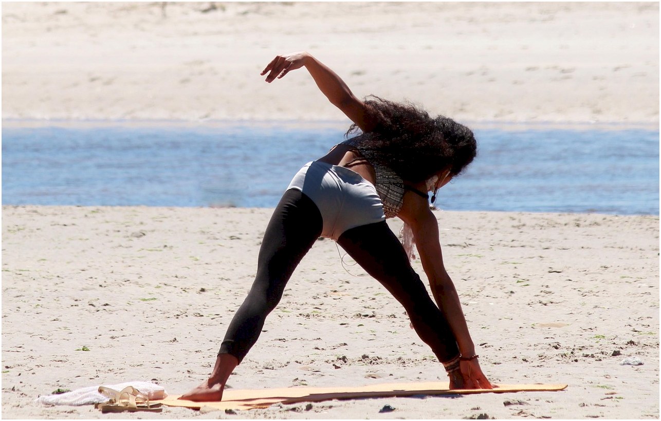 woman, yoga, relaxation, beach, sea, sand, gymnastics, stretching, stretch, stretchable, nature, flexible, athletic, pilates
